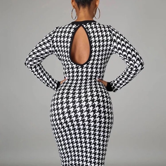 Houndstooth dress - Picture 3 of 4